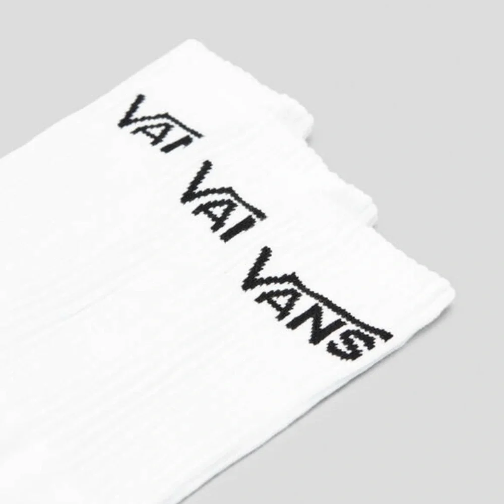 Vans ‘OFF THE WALL’ Classic Cushioned Crew Socks 3 Pair Pack White